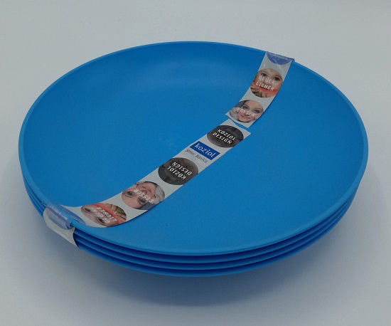 Rondo set 4 piatti fondi blu Koziol - immagine 2