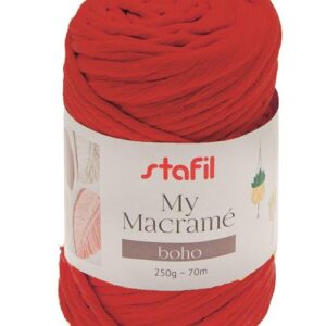 Filato macramè Boho rosso 250gr 160mt