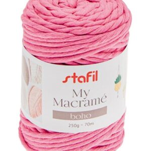 Filato macramè Boho rosa 250gr 160mt