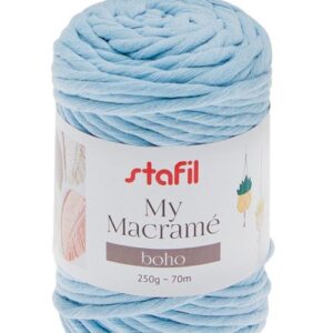 Filato macramè Boho azzurro baby 250gr 160mt