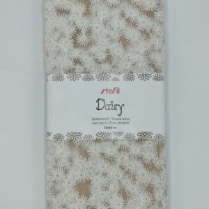 Tessuto pizzo Daisy bianco 50x65cm Stafil