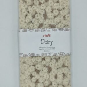 Tessuto pizzo Daisy crema 50x65cm Stafil