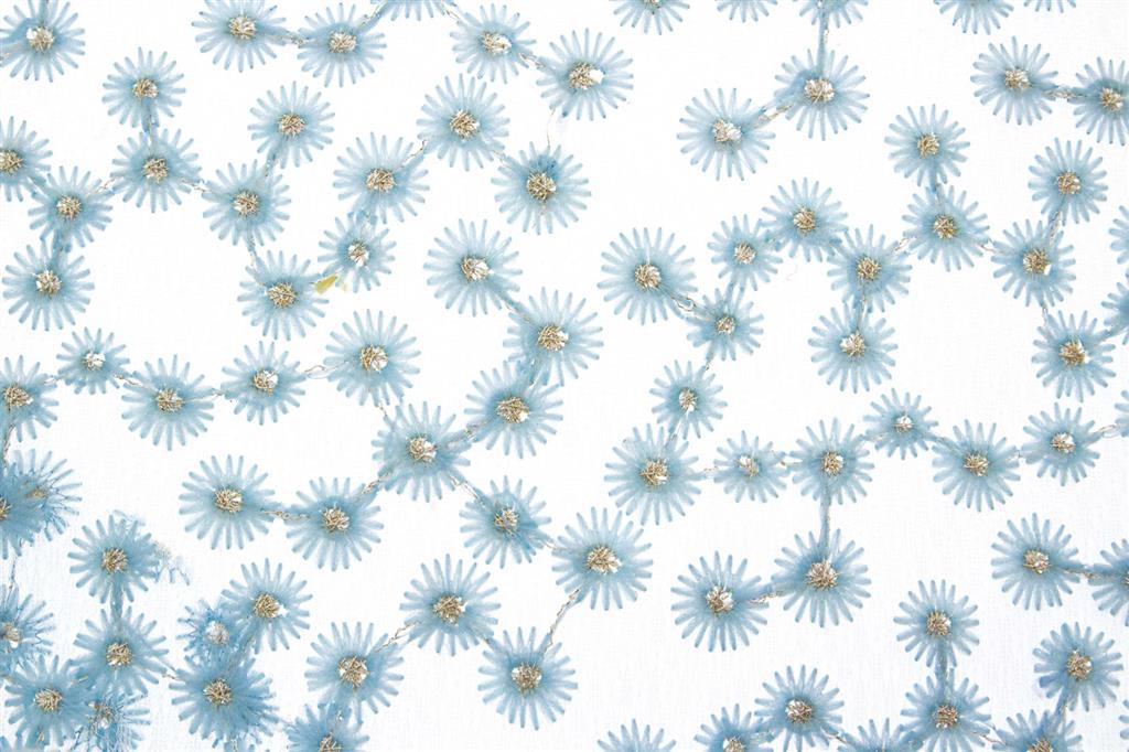 Tessuto pizzo Daisy azzurro 50x65cm Stafil - immagine 2