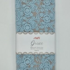 Tessuto pizzo Grace azzurro 50x66cm Stafil