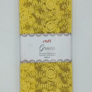 Tessuto pizzo Grace giallo 50x66cm Stafil