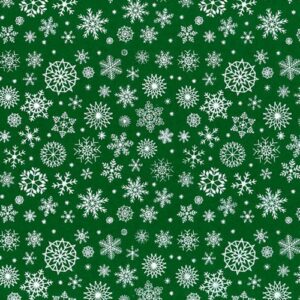 Pannolenci 30x40 fiocchi di neve verde scuro e bianco
