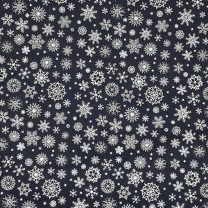Pannolenci 30x40 fiocchi di neve blu notte e bianco