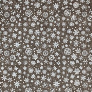 Pannolenci 30x40 fiocchi di neve marrone melange e bianco
