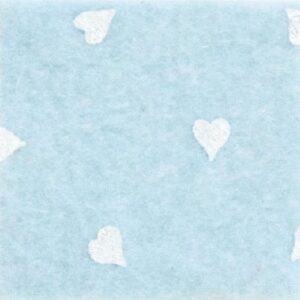 Pannolenci 30x40 celeste cuori