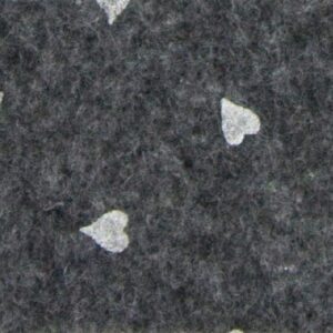 Pannolenci 30x40 grigio scuro melange cuori