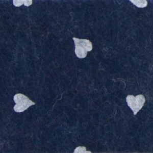 Pannolenci 30x40 blu melange cuori