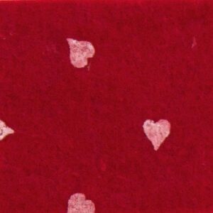 Pannolenci 30x40 rosso scuro cuori