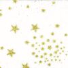 Pannolenci 30x40 bianco e stelle glitter oro
