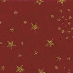 Pannolenci 30x40 rosso scuro e stelle glitter oro