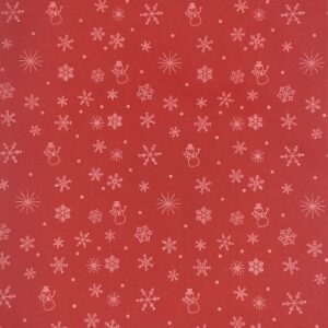 Pannolenci 30x40 rosso con fiocchi e pupazzi crema