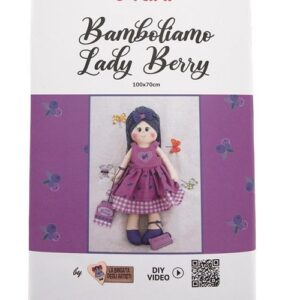Alternative view of Tessuto bambola Lady Berry lilla 100x70cm