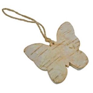 Farfalla in legno effetto betulla 7 cm