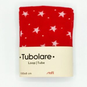 Tubolare stelle rosso/bianco 100x8cm