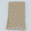 Tubolare a pois beige e bianco