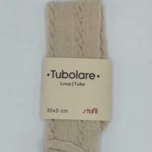 Tubolare mini treccia beige