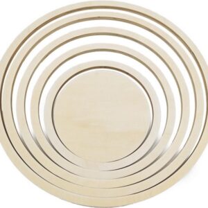 Set anelli legno x6 diam.39/35/30/25/20/16cm