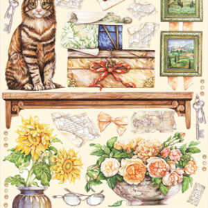 Carta decoupage Trompe l'oil vasi fiori Stamperia