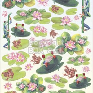 Carta decoupage Rane e ninfee Stamperia