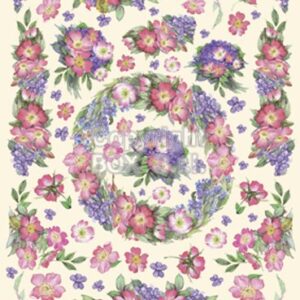 Carta decoupage Rose canine e viole Stamperia