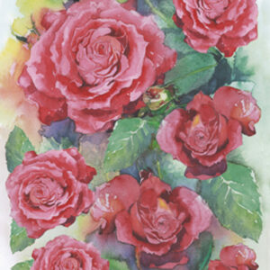 Carta decoupage Rose rosse dipinte Stamperia