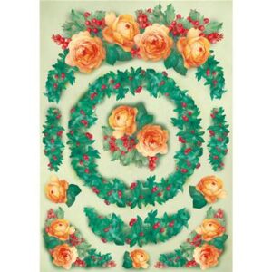 Carta decoupage Rose gialle e edera Stamperia