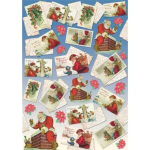 Carta decoupage Letterine a Babbo Natale Stamperia