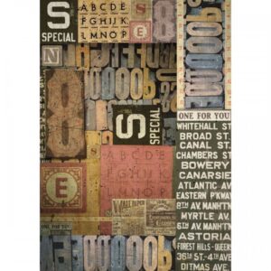 Carta decoupage Graffiti lettere Stamperia