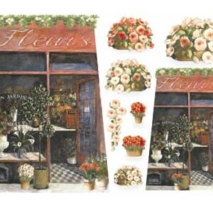 Carta di riso Fleur rosa Stamperia