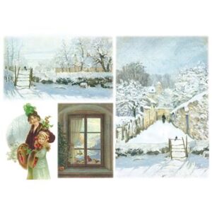 Carta di riso Inverno romantico Stamperia