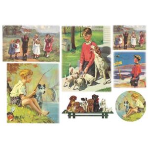 Carta di riso Bimbi e cagnolini Stamperia