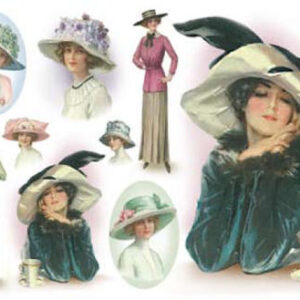 Carta di riso Dame con cappello Stamperia