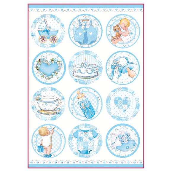 Carta di riso A4 Baby boy soggetti Stamperia