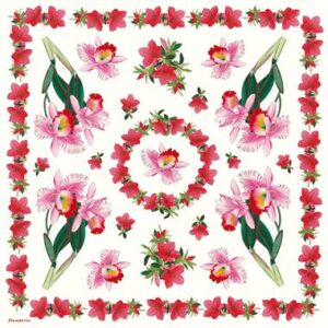 Tovagliolo in carta di riso Iris rosa Stamperia