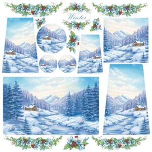 Tovagliolo in carta di riso Winter Stamperia