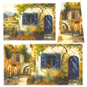 Tovagliolo in carta di riso Paesaggio provenzale Stamperia