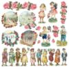 Tovagliolo in carta di riso Le 4 stagioni bimbi vintage Stamperia