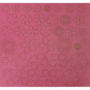 Eco pelle nappa fiorellini fuxia Renkalik