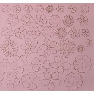 Eco pelle nappa fiorellini rosa Renkalik