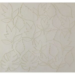 Eco pelle nappa foglie bianco Renkalik