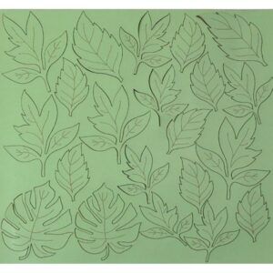 Eco pelle nappa foglie pistacchio Renkalik
