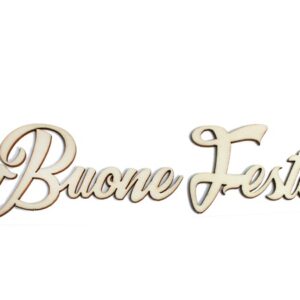 Sagoma in legno Buone Feste