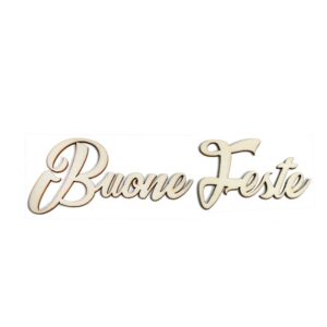 Sagoma in legno Buone Feste piccola