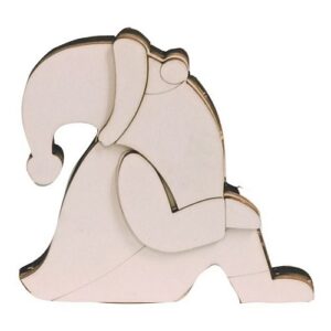 Santa Claus seduto 3D in legno