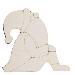 Sagoma in legno Babbo Natale seduto