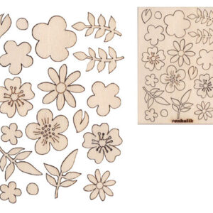 Sagome in legno fiorellini